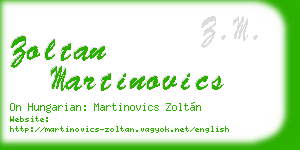 zoltan martinovics business card